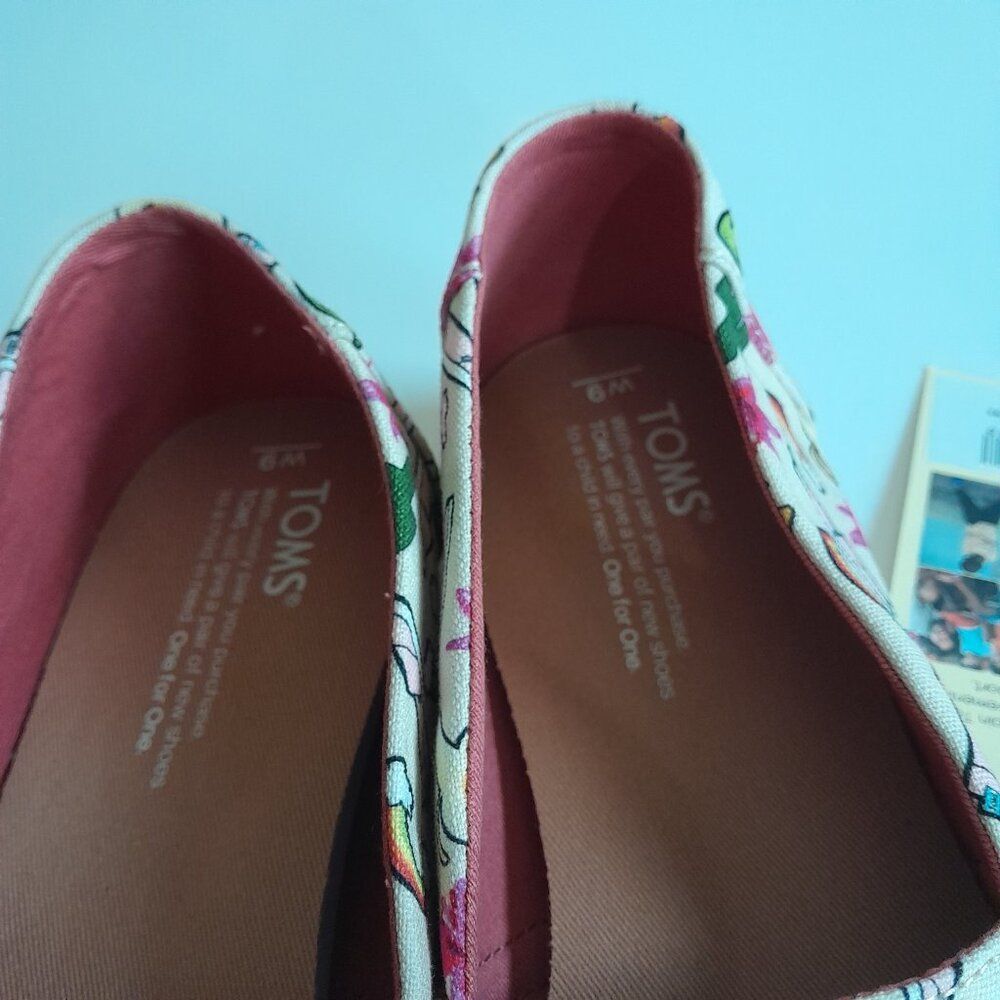 Toms Classic Birch Multi Rainbows Slip-On Loafers Women's Size 9 W - Picture 3 of 10